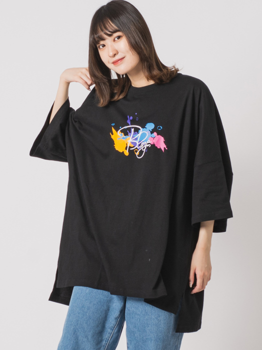 スニーカープリントモンスターシルエットTシャツ トップス REGIEVO