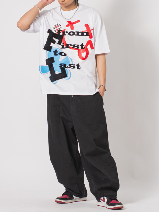 アップリケ刺繍ビッグTシャツ トップス REGIEVO