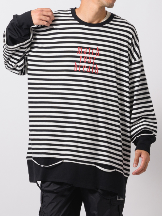 フェイクレイヤードロングスリーブTシャツ トップス REGIEVO