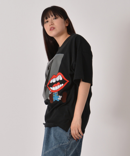 なみおくんナンバリングドロップショルダーTシャツ トップス REGIEVO