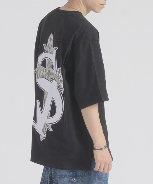 ラインストーンTシャツ トップス REGIEVO