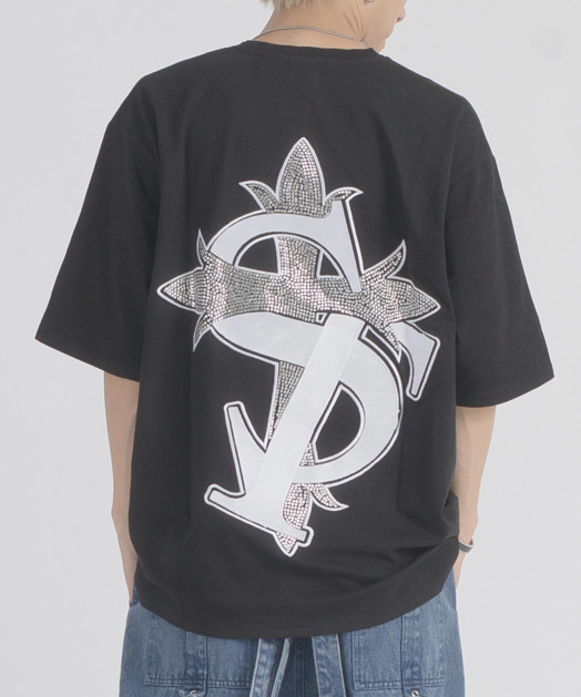 ラインストーンTシャツ トップス REGIEVO