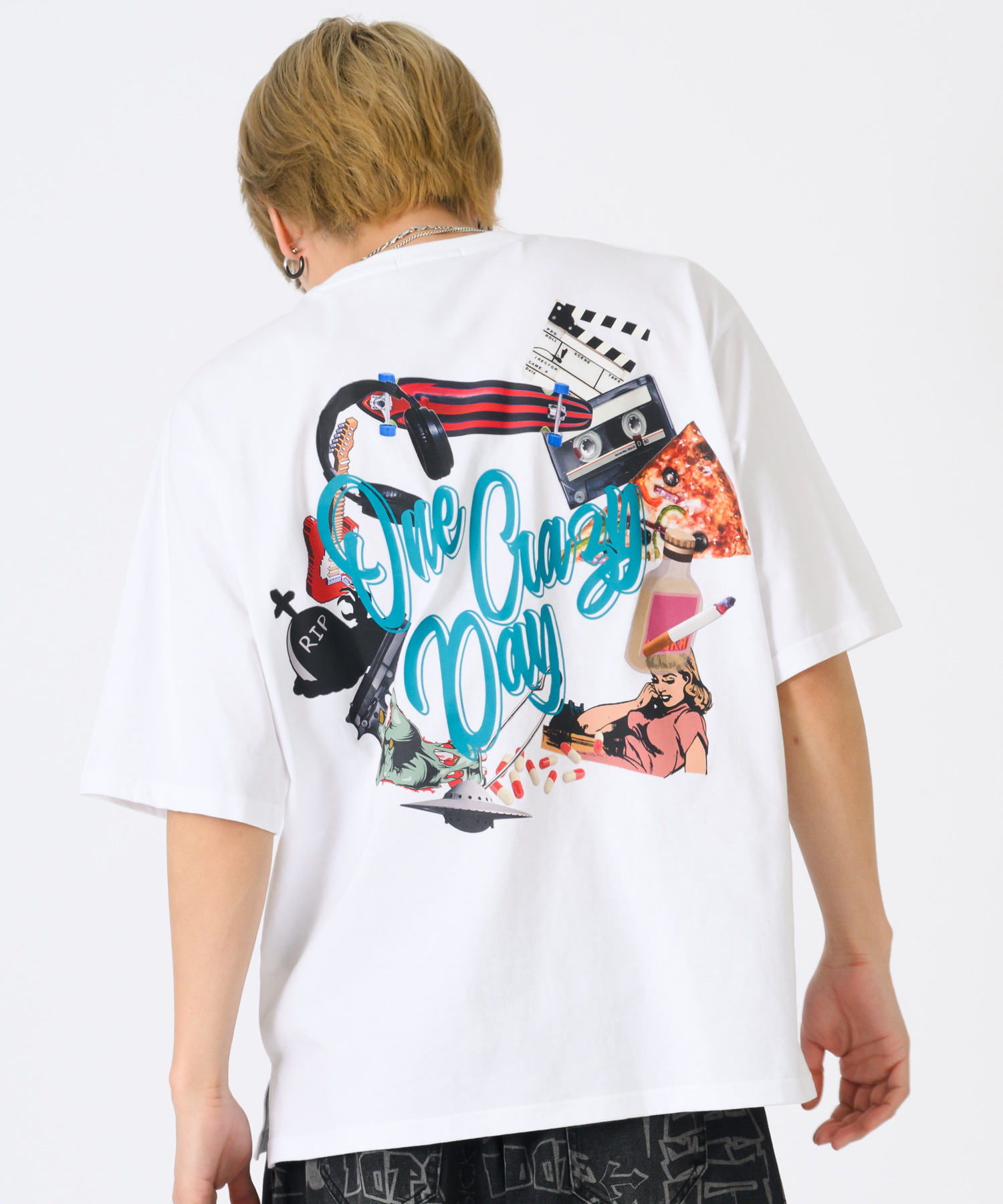 フォトコラージュビッグTシャツ トップス REGIEVO