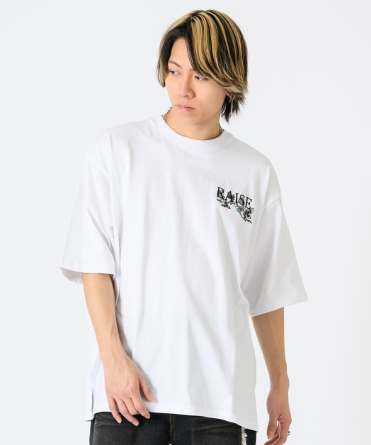 フラワー刺繍Tシャツ トップス REGIEVO