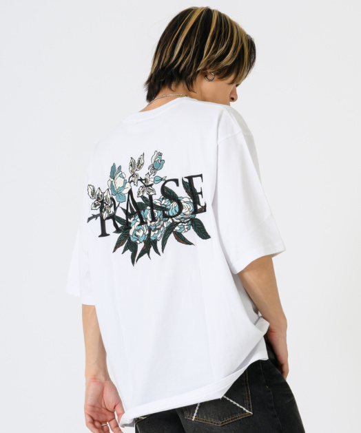 フラワー刺繍Tシャツ トップス REGIEVO