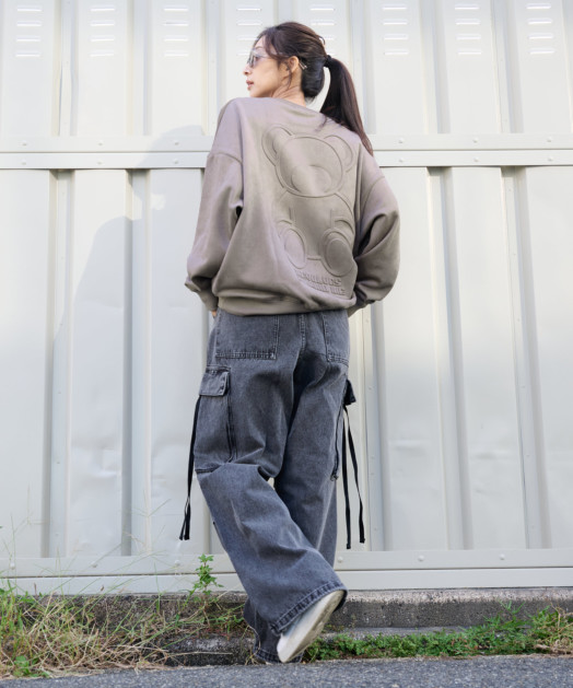 エンボスくまワイドトレーナー トップス REGIEVO