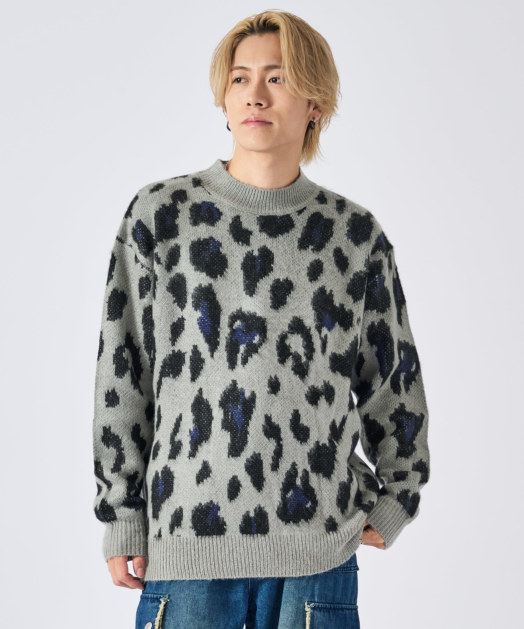 モヘアタッチレオパードニット トップス REGIEVO