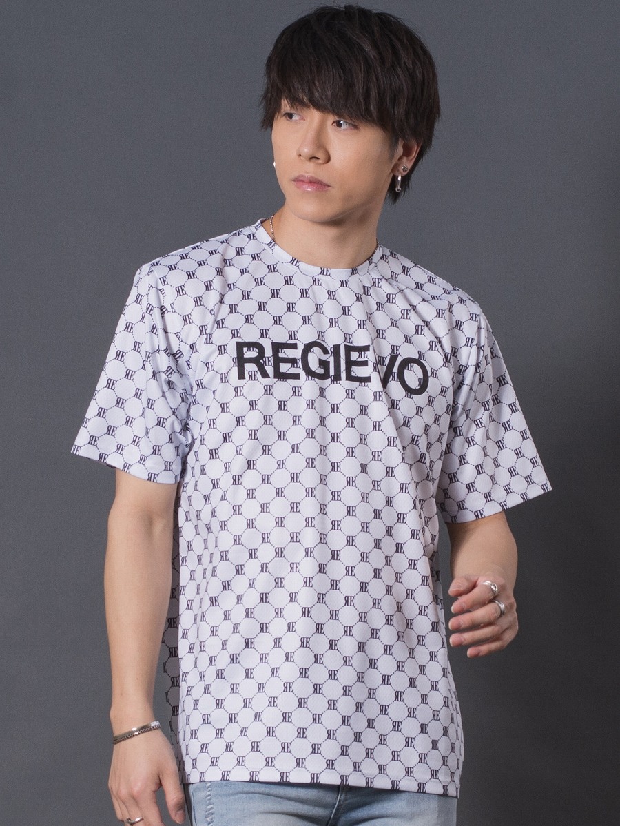 モノグラムプリントTシャツ トップス REGIEVO